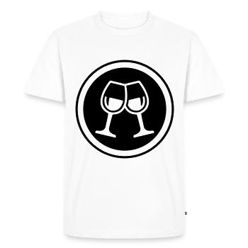 Verres à vin - T-shirt Premium bio Homme - blanc - Devant - Nico (187cm)