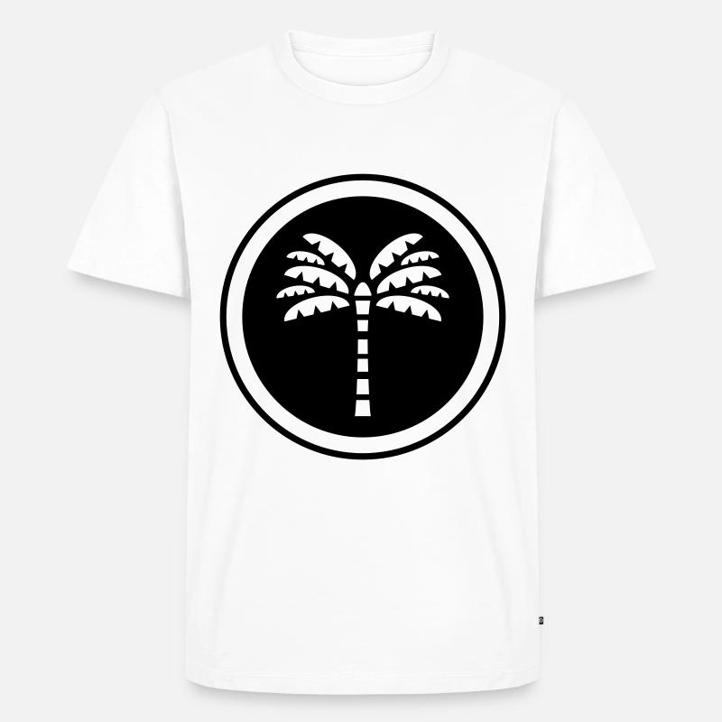 Palm Tree Symbol - Männer Premium Bio T-Shirt - Weiß