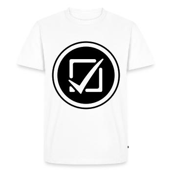 Cochez la case - T-shirt Premium bio Homme - blanc - Devant - Nico (187cm)