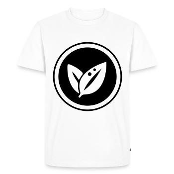 Écologie de la feuille - T-shirt Premium bio Homme - blanc - Devant - Nico (187cm)