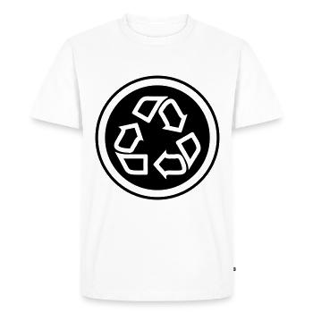 Symbole de recyclage - T-shirt Premium bio Homme - blanc - Devant - Nico (187cm)