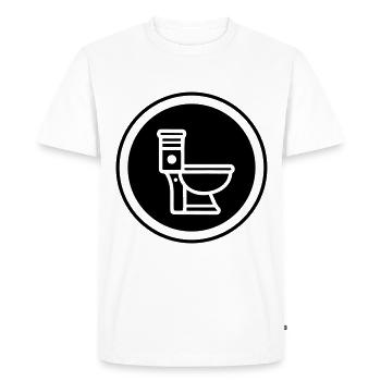 Wc Toilet - T-shirt Premium bio Homme - blanc - Devant - Nico (187cm)