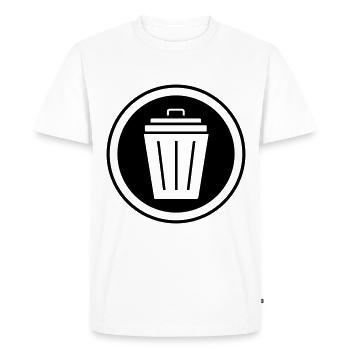 Icône de la poubelle - T-shirt Premium bio Homme - blanc - Devant - Nico (187cm)