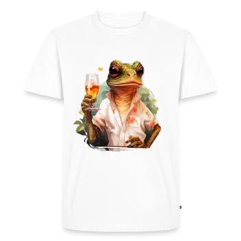Cool Frog Frogs Funny Animals - Men's Premium Organic T-Shirt - white - Front - Nico (187cm)