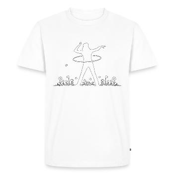 Hula Hoop - Men's Premium Organic T-Shirt - white - Front - Nico (187cm)