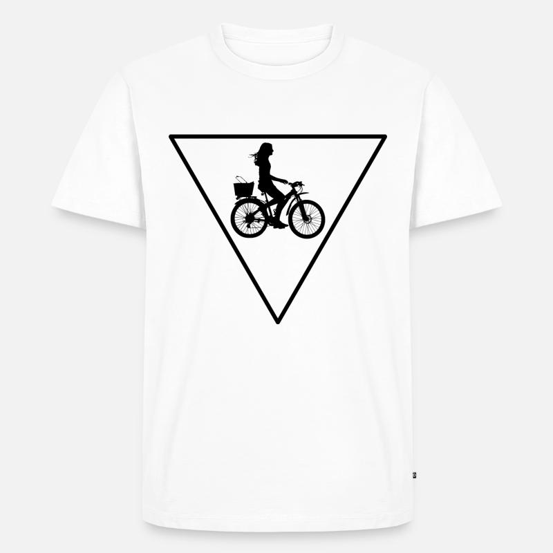 Triangle et cyclisme - (2) - T-shirt Premium bio Homme - blanc
