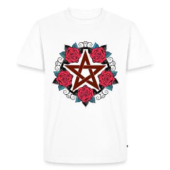 Pentacle emo et romantique - T-shirt Premium bio Homme - blanc - Devant - Nico (187cm)