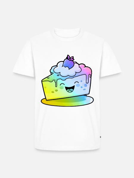 Cheesecake Comic Bunt - Männer Premium Bio T-Shirt - Weiß