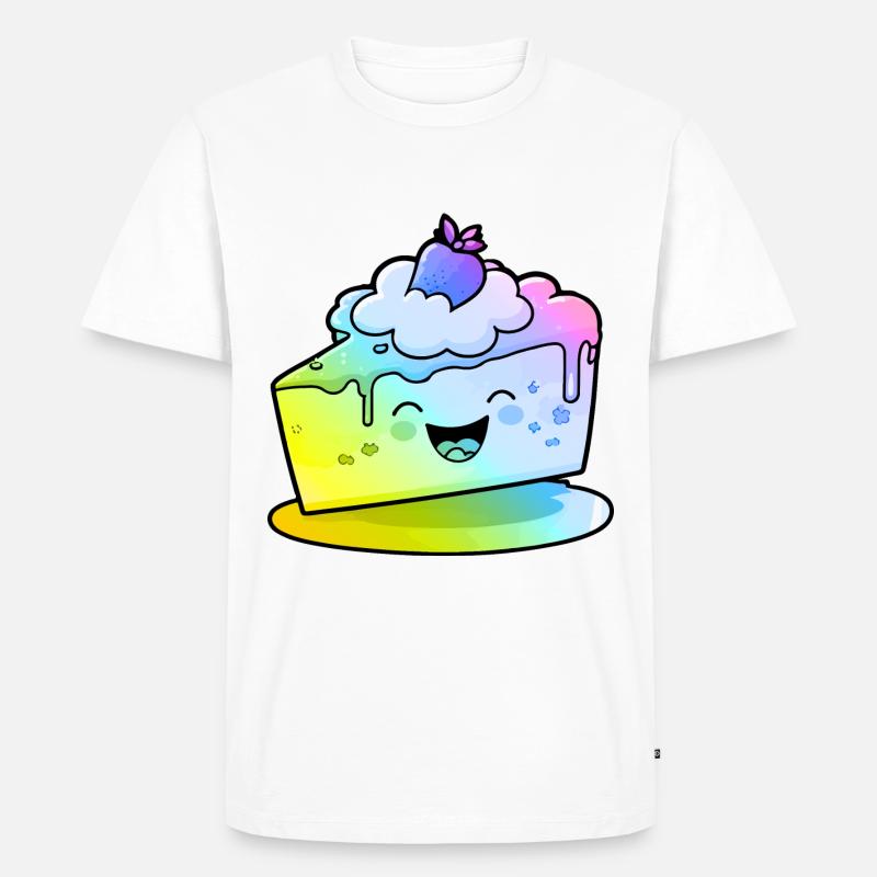 Cheesecake Comic Bunt - Männer Premium Bio T-Shirt - Weiß