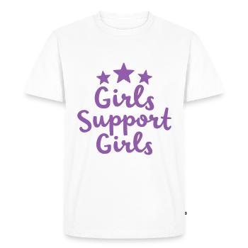 Filles Soutien Filles Déclaration Amitié - T-shirt Premium bio Homme - blanc - Devant - Nico (187cm)