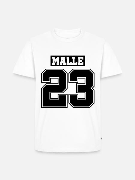 Malle 23 - Männer Premium Bio T-Shirt - Weiß