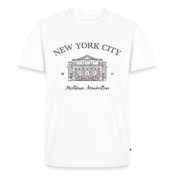 New York, Manhattan Midtown, États-Unis - T-shirt Premium bio Homme - blanc - Devant - Nico (187cm)