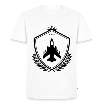 Armoiries d’avions à réaction - T-shirt Premium bio Homme - blanc - Devant - Nico (187cm)