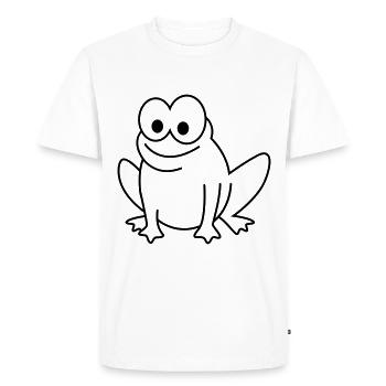 Frog Comic Animal - Men's Premium Organic T-Shirt - white - Front - Nico (187cm)
