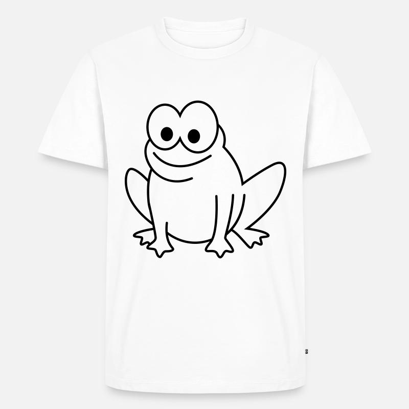 Frosch Comic Tier - Männer Premium Bio T-Shirt - Weiß