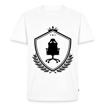 Armoirie de la chaise Gamer - T-shirt Premium bio Homme - blanc - Devant - Nico (187cm)