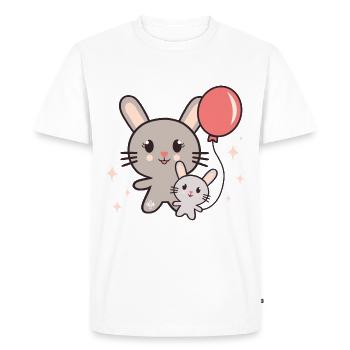 Cute Bunny Big Sister - Men's Premium Organic T-Shirt - white - Front - Nico (187cm)