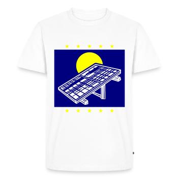 Système photovoltaïque Énergie solaire - T-shirt Premium bio Homme - blanc - Devant - Nico (187cm)