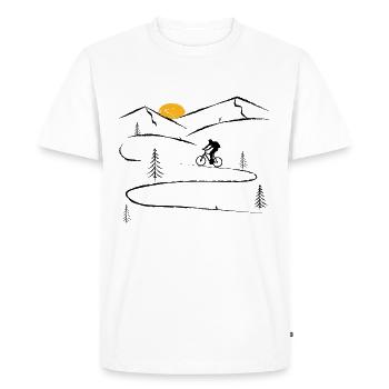 Motards courbes - - T-shirt Premium bio Homme - blanc - Devant - Nico (187cm)