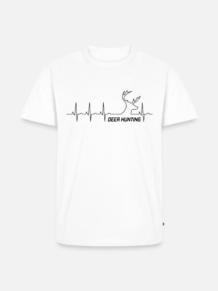 Hirschjagd - Männer Premium Bio T-Shirt - Weiß