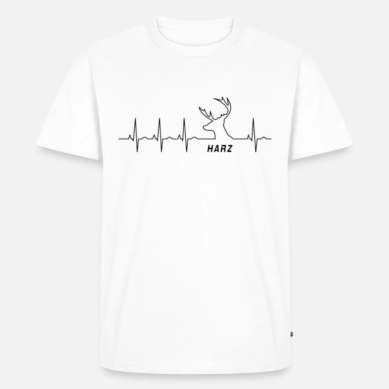 Harz - Männer Premium Bio T-Shirt - Weiß