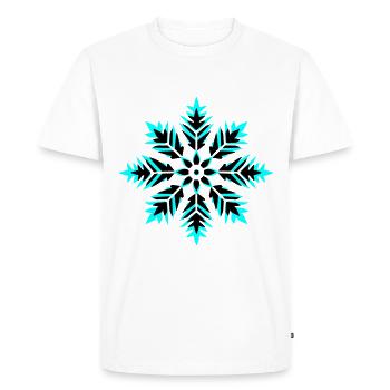 Snowflake Icon Winter - Men's Premium Organic T-Shirt - white - Front - Nico (187cm)