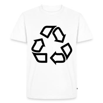 Symbole de recyclage - T-shirt Premium bio Homme - blanc - Devant - Nico (187cm)