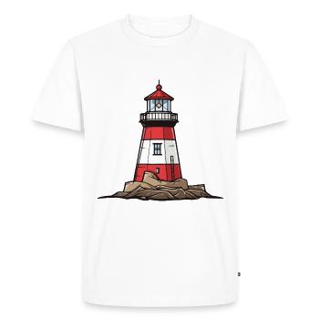 Lighthouse icon - Men's Premium Organic T-Shirt - white - Front - Nico (187cm)