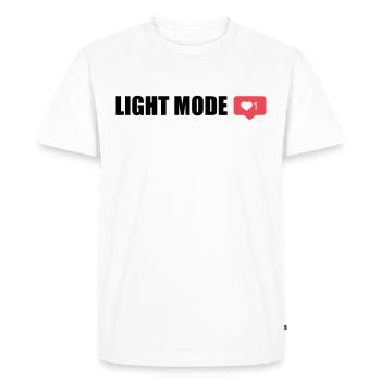 LIGHT MODE Heart - Men's Premium Organic T-Shirt - white - Front - Nico (187cm)