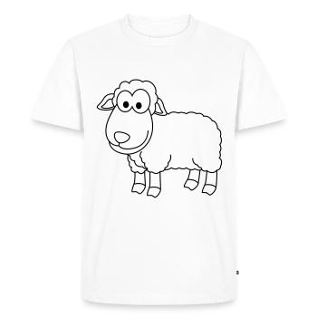 Sheep Comic Animal - Men's Premium Organic T-Shirt - white - Front - Nico (187cm)