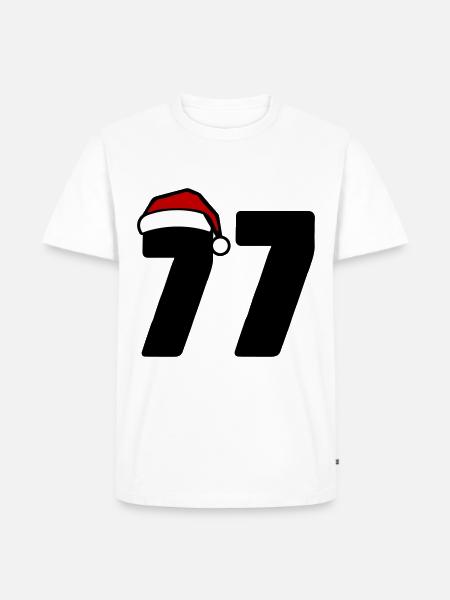 77 Numéro Noël - T-shirt Premium bio Homme - blanc