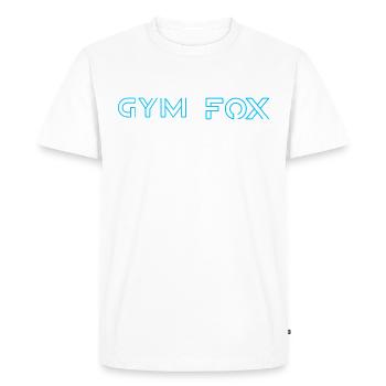 GYM FOX - Motivating Gym and Fitness Designs - Men's Premium Organic T-Shirt - white - Front - Nico (187cm)