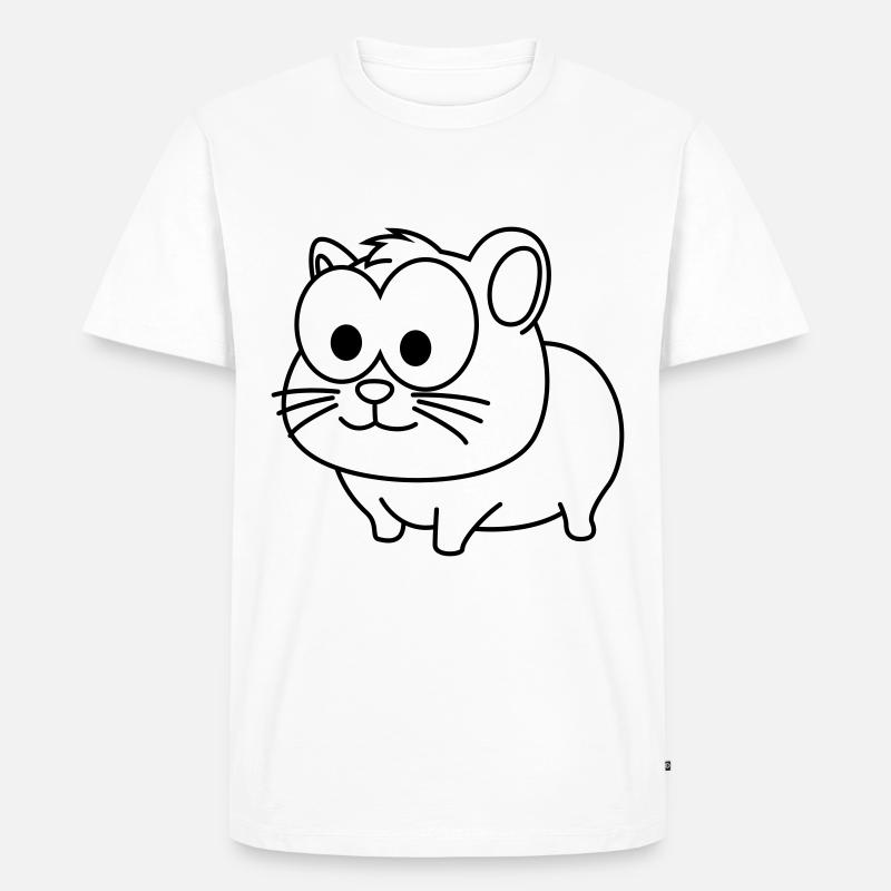 Hamster Comic Tier - Männer Premium Bio T-Shirt - Weiß