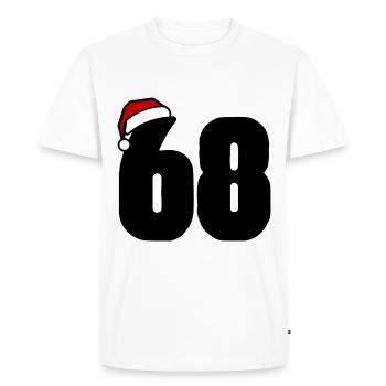 68 Numéro Noël - T-shirt Premium bio Homme - blanc - Devant - Nico (187cm)