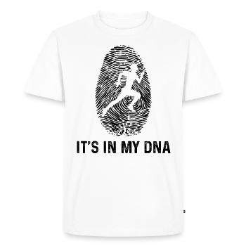 C’est dans mon ADN - - T-shirt Premium bio Homme - blanc - Devant - Nico (187cm)
