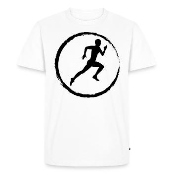 Cricle et course à pied - (2) - T-shirt Premium bio Homme - blanc - Devant - Nico (187cm)