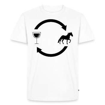 Flèches de chargement de vin et cheval - - T-shirt Premium bio Homme - blanc - Devant - Nico (187cm)