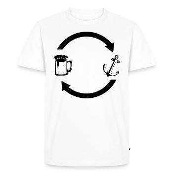 Beer Load Arrows and Sails 1 - - Men's Premium Organic T-Shirt - white - Front - Nico (187cm)