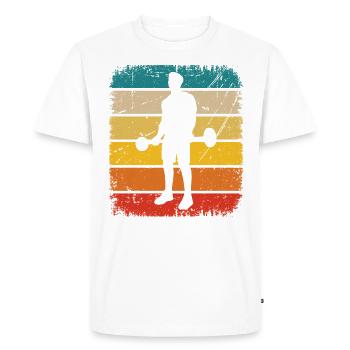 Vintage Square and Fitness - - Men's Premium Organic T-Shirt - white - Front - Nico (187cm)