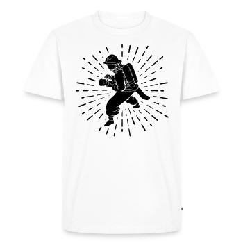 Fireworks and fire brigade - - Men's Premium Organic T-Shirt - white - Front - Nico (187cm)