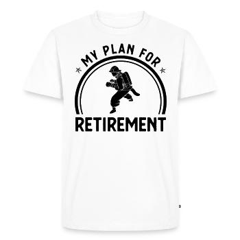 My Retirement Plan - - Men's Premium Organic T-Shirt - white - Front - Nico (187cm)