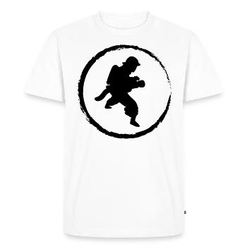 Circle and Fire Brigader - - Men's Premium Organic T-Shirt - white - Front - Nico (187cm)