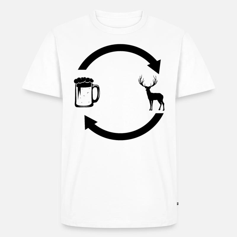 Bierlastenpfeile und Jagd 2 - - Männer Premium Bio T-Shirt - Weiß