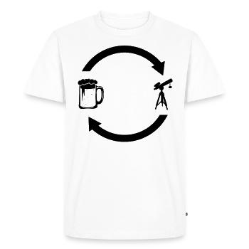 Beer Load Arrows and Astronomy - - Men's Premium Organic T-Shirt - white - Front - Nico (187cm)