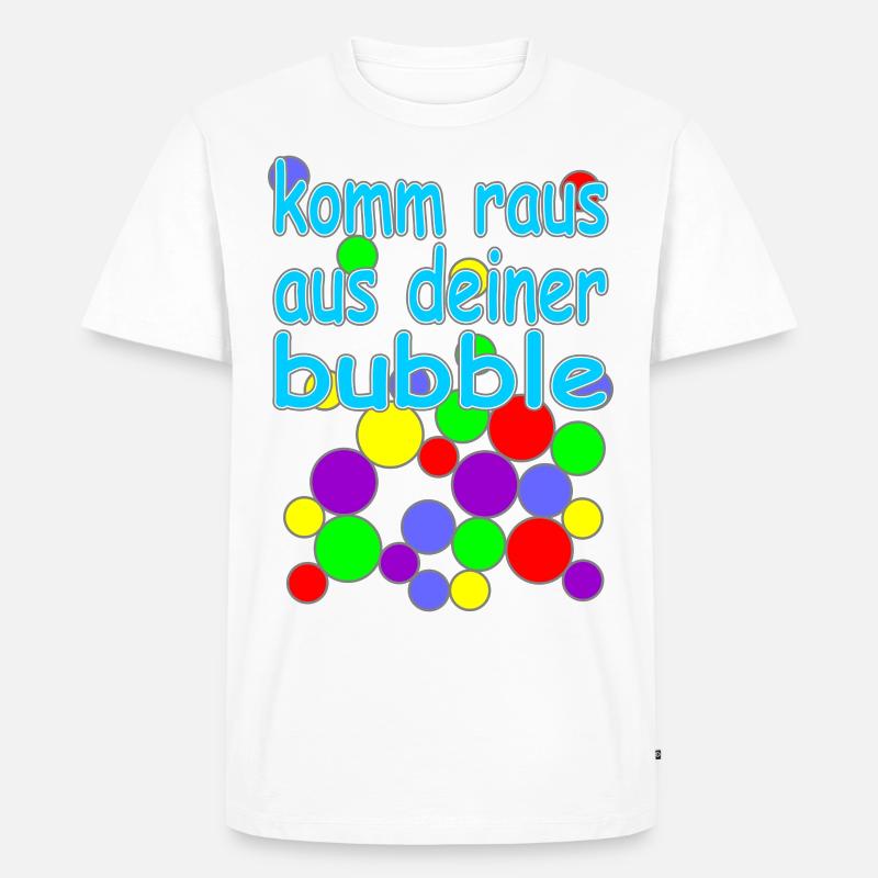 bubble deutsche Version Nr.2 - Männer Premium Bio T-Shirt - Weiß