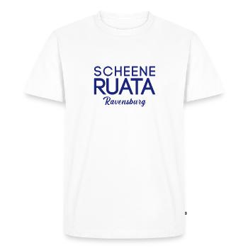 Scheene Ruata Rutenfest Ravensburg - Männer Premium Bio T-Shirt - Weiß - Vorne - Nico (187cm)