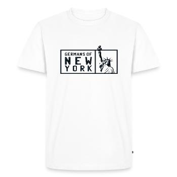 Germans of New York, Germany, America, USA - Men's Premium Organic T-Shirt - white - Front - Nico (187cm)