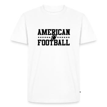American Football Lettering USA Sport - Men's Premium Organic T-Shirt - white - Front - Nico (187cm)