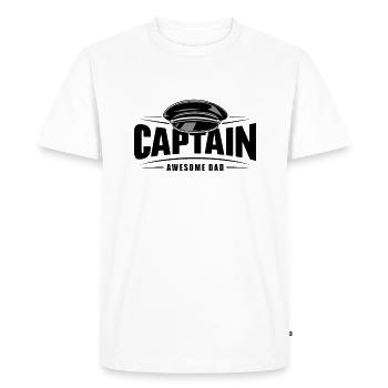 Captain Captain - Awesome Dad Father's Day - Men's Premium Organic T-Shirt - white - Front - Nico (187cm)
