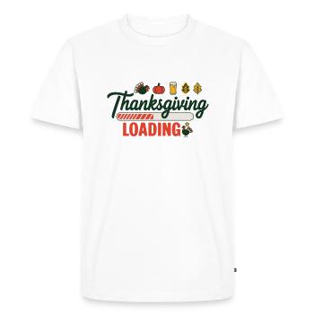 Thanksgiving Chargement Barre de chargement de Thanksgiving - T-shirt Premium bio Homme - blanc - Devant - Nico (187cm)